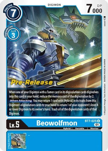 BT07-025U Beowolfmon (Prerelease Stamp) (Foil)