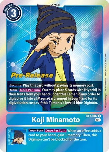 BT07-087R Koji Minamoto (Prerelease Stamp) (Foil)