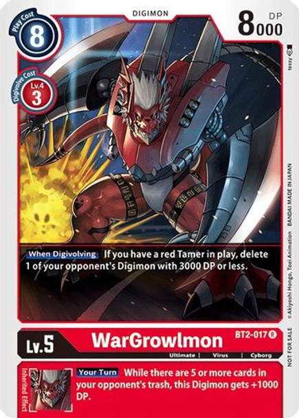 BT02-017R WarGrowlmon (Official Tournament Pack Vol.2)