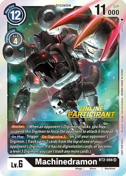 BT02-066SR Machinedramon (2021 Championship Online Regional) [Online Participant] (Foil)