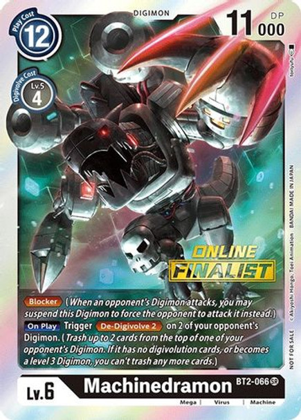 BT02-066SR Machinedramon (2021 Championship Online Regional) [Online Finalist] (Foil)