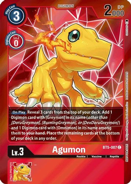 BT05-007C Agumon (Event Pack 2) (Foil)