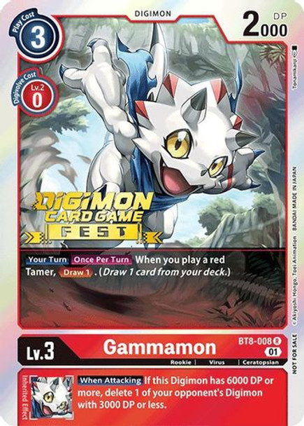 BT08-008R Gammamon (Digimon Card Game Fest 2022) (Foil)