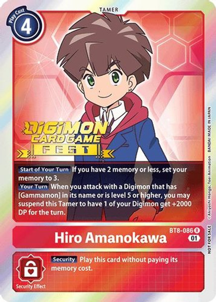 BT08-086R Hiro Amanokawa (Digimon Card Game Fest 2022) (Foil)