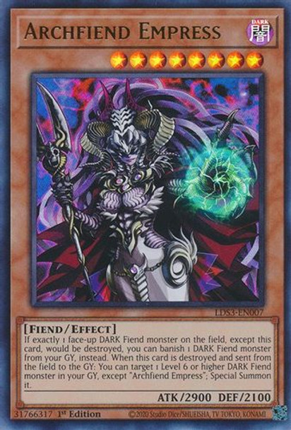 LDS3-EN007 Archfiend Empress (Ultra Rare) <1st>