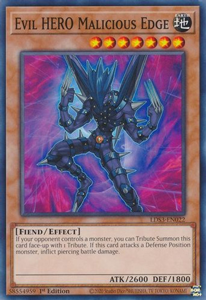 LDS3-EN022 Evil HERO Malicious Edge (Common) <1st>