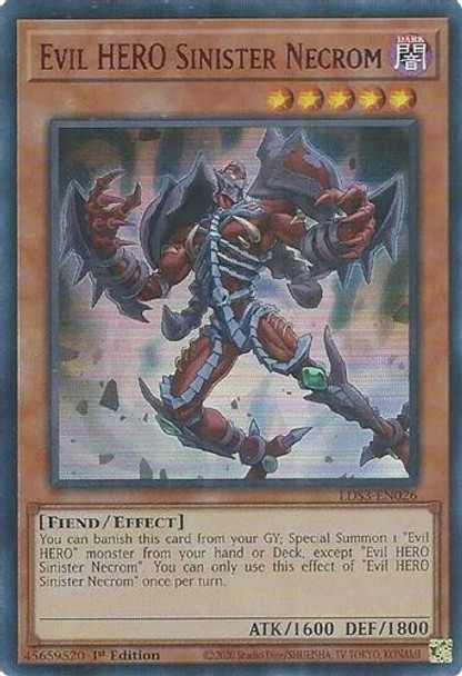 LDS3-EN026 Evil HERO Sinister Necrom (Red Ultra Rare) <1st>