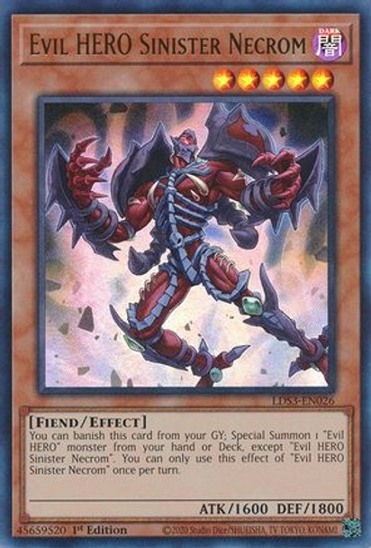 LDS3-EN026 Evil HERO Sinister Necrom (Red Ultra Rare) <1st>