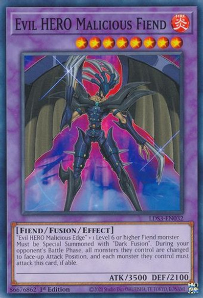 LDS3-EN032 Evil HERO Malicious Fiend (Common) <1st>