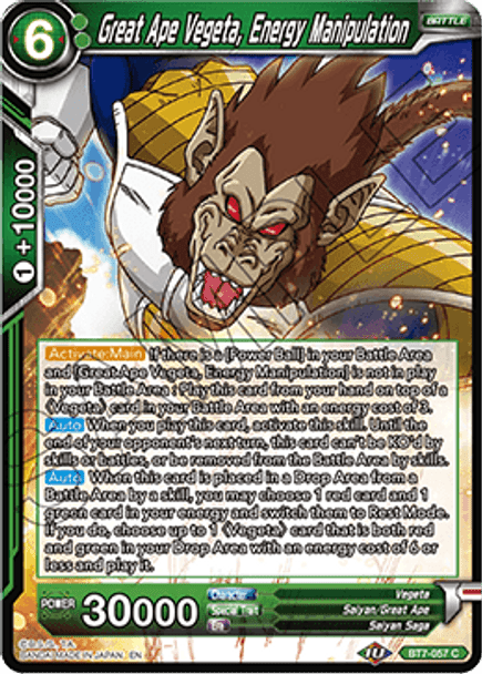 BT07-057C Great Ape Vegeta, Energy Manipulation