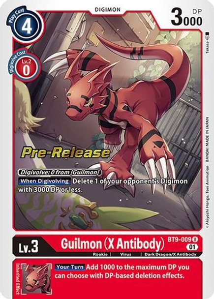 BT09-009U Guilmon (X Antibody) (Prerelease Stamp) (Foil)