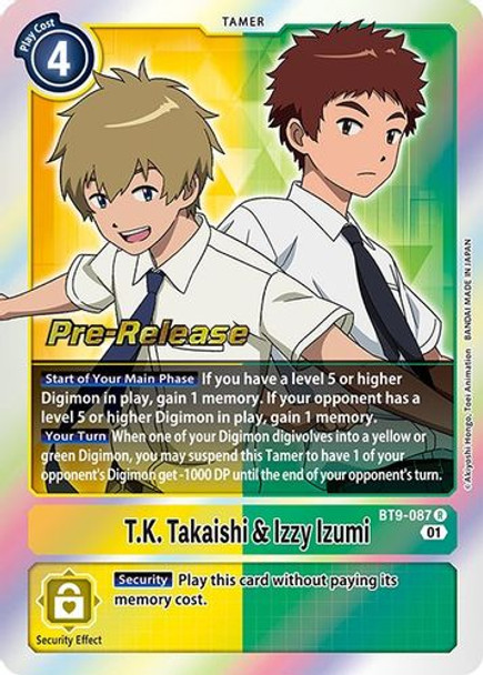 BT09-087R T.K. Takaishi & Izzy Izumi (Prerelease Stamp) (Foil)