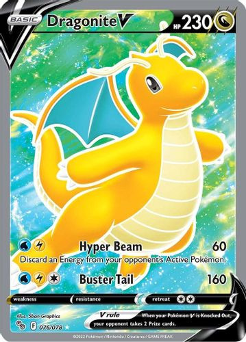 [SWSH10b][PGO-076/078UR] Dragonite V (Full Art) (Holo)