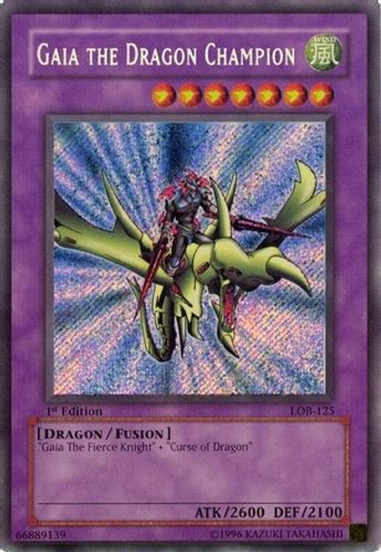 LOB-125 Gaia the Dragon Champion (Secret Rare) <Unl>