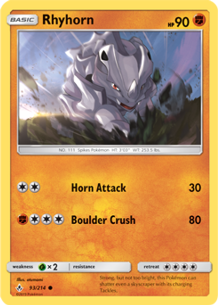 SM10-UNB-093/214C Rhyhorn