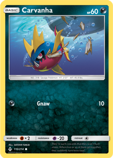 SM10-UNB-110/214C Carvanha (Reverse Holo)