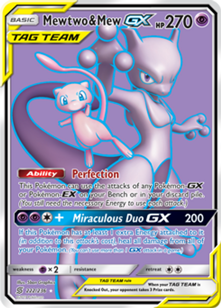 SM11-222/236UR Mewtwo & Mew GX (Full Art) (Holo)