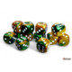 CHX 26625 Gemini Gold-Green/white 16mm d6 Dice Block (12 dice)
