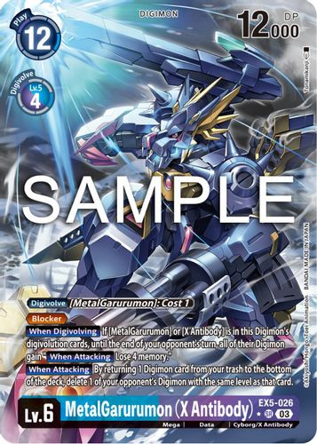 EX05-026 SR] MetalGarurumon (X Antibody) (1 Star Alternate Art) (Foil) -  Grand J Games