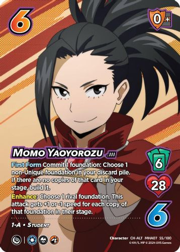 MHA07-055/180CH-ALT] Momo Yaoyorozu (Alternate Art) (Foil) - Grand