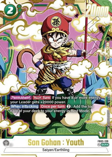 FB03-139](SCR) Son Gohan Youth (1 Star Alt Art) (Foil) Grand J