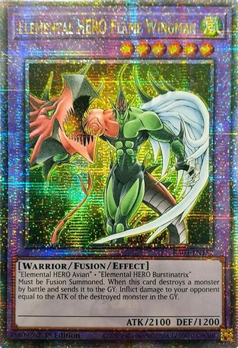 Elemental Hero Flame Wingman (Platinum Secret Rare) - RA03-EN152 - Platinum Secret Rare - 1ª Edición