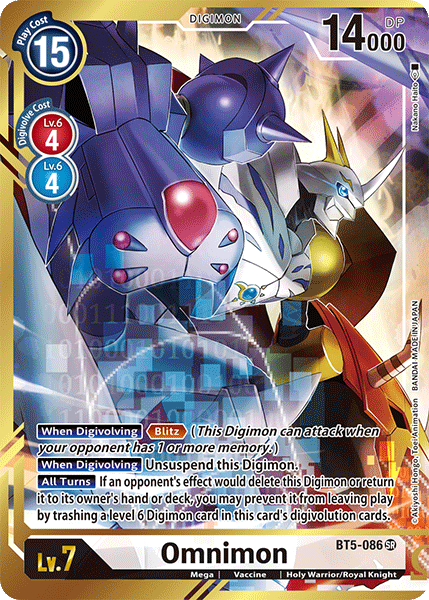 BT05-086SR Omnimon - Nakano Haito (Alternate Art) (Foil) - Grand J Games BT05-086SR Omnimon - Nakano Haito (Alternate Art) (Foil) - Grand J Games