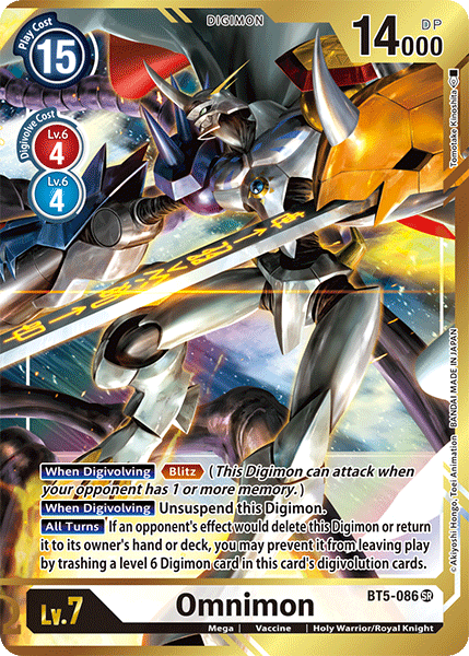 BT05-086SR Omnimon - Tomotake Kinoshita (Alternate Art) (Foil) - Grand J  Games