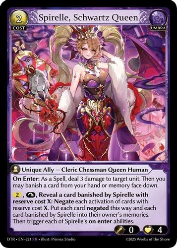 GA07|<1st>[DTR-EN-221](SR) Spirelle, Schwartz Queen - Grand J Games