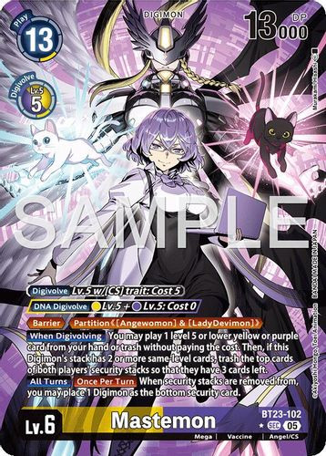 BT23-102](SEC) Mastemon (1 Star Alt Art) (Foil) - Grand J Games