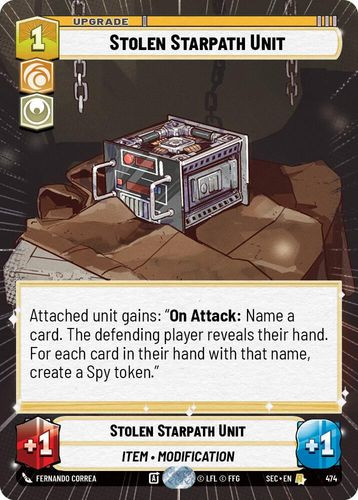 [06-SEC-EN-0474](R) Stolen Starpath Unit (Hyperspace) - Grand J Games