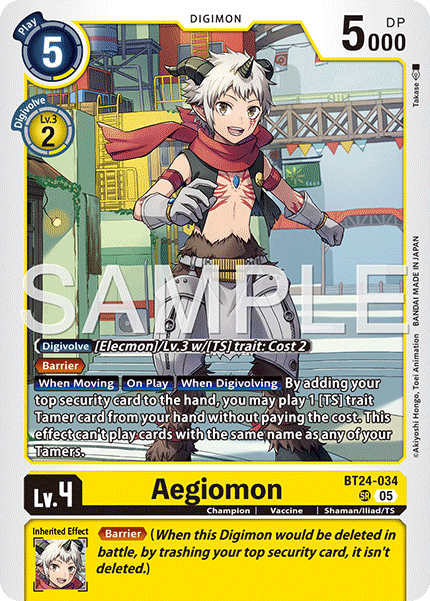 BT24-034](SR) Aegiomon (Foil) - Grand J Games