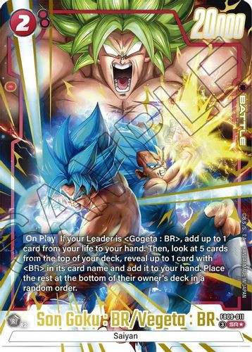 FB09-011](SR) Son Goku : BR/Vegeta : BR (1 Star Alt Art) (Foil) - Grand J  Games