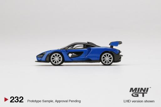 Mini GT #MGT00232-R 1/64 McLaren Senna (Antares Blue) - Bay Hobbies