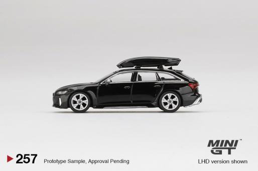 Mini GT #MGT00257-R 1/64 Audi RS6 Avant Mythos Black Met.w/Roof