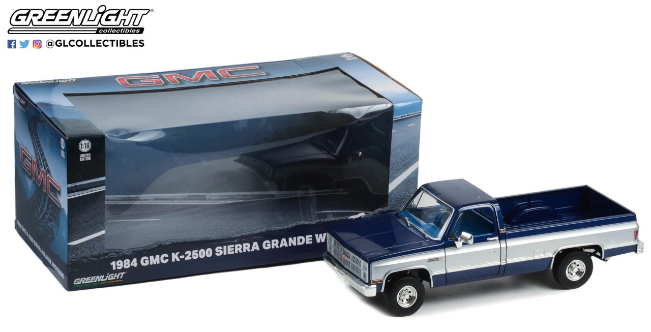 Greenlight #13659 1:18 1984 GMC K-2500 Sierra Grande Wideside
