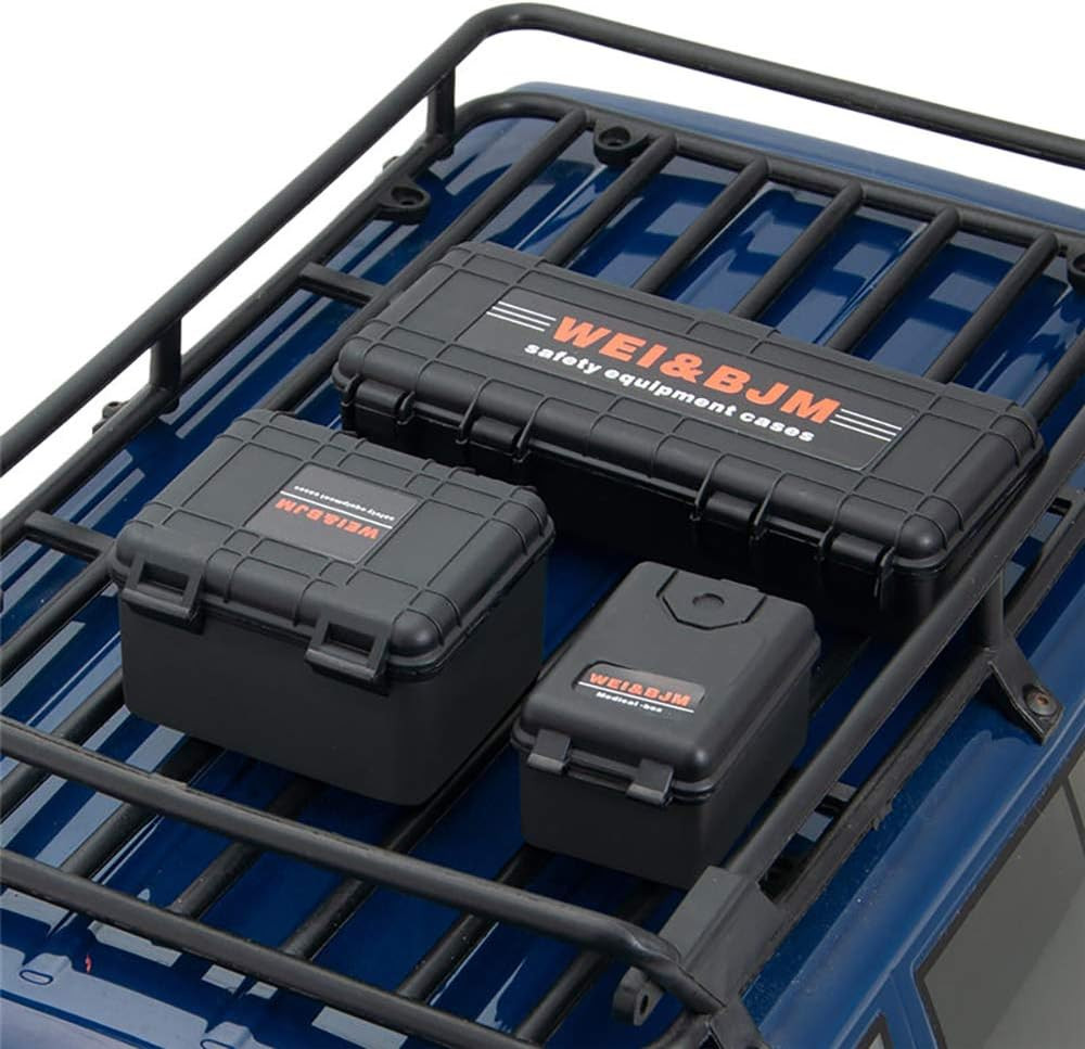 AXe 1/10 3Pcs 1/10 Mini Toolbox Luggage Case Truck Accessories Bay