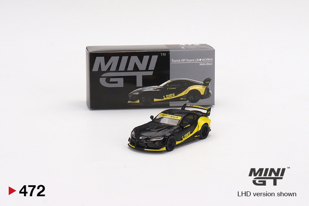 Mini GT #472 1/64 Toyota GR Supra LB Works-Matte Black - Bay