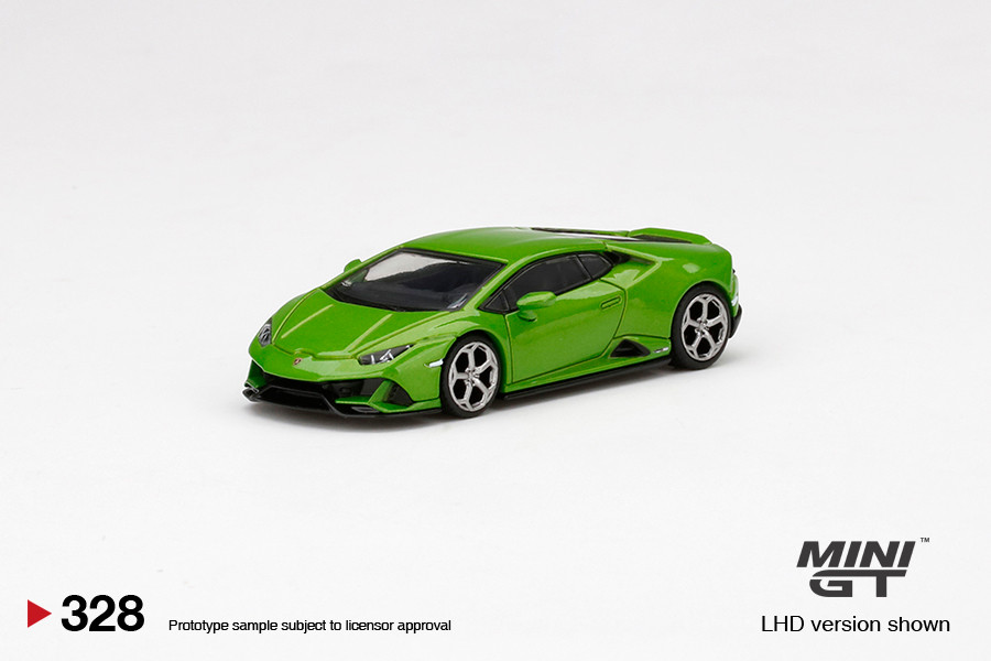 Mini GT #328 1/64 Lamborghini Huracan EVO -Verde Mantis - Bay Hobbies