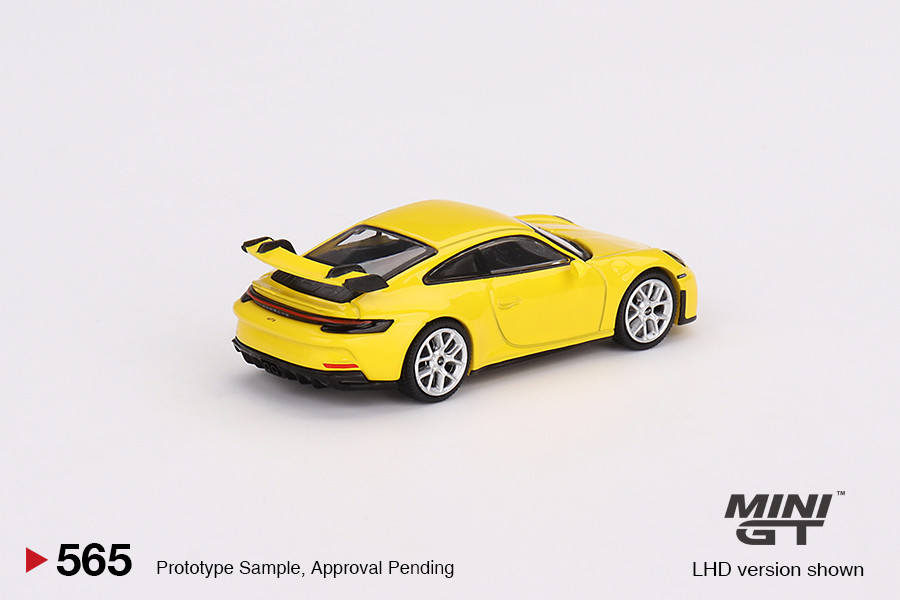 Mini GT #MGT00565 1/64 Porsche 911 GT3-Racing Yellow - Bay Hobbies