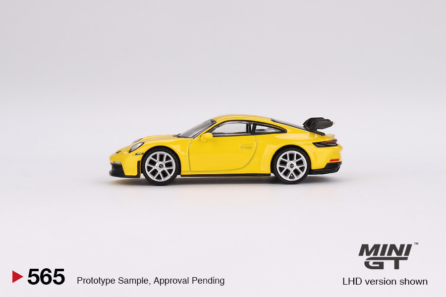 Mini GT #MGT00565 1/64 Porsche 911 GT3-Racing Yellow - Bay Hobbies