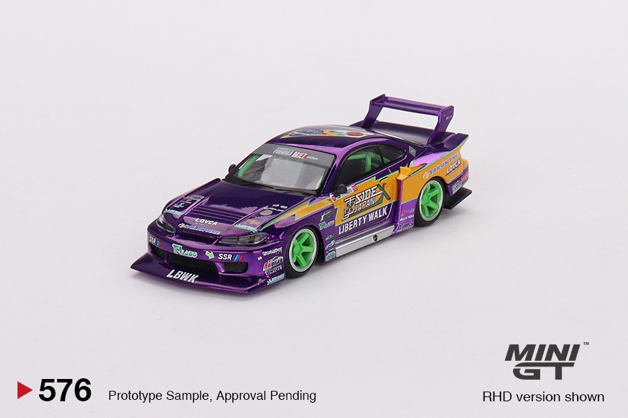 Mini GT #MGT00576 1/64 Nissan S15 Silvia LB-Super Silhouette #55