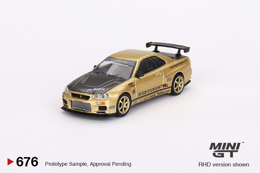 Mini GT #MGT00676 1/64 ◊Nissan Skyline GT-R (R34) Top Secret Top