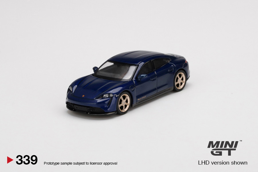 Mini GT #MGT00339 1/64 Porsche Taycan Turbo S Gentian Blue