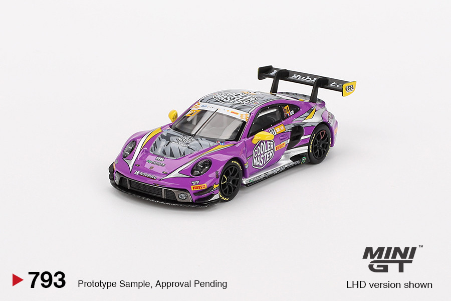 2台セット　MINI GT　PORSCHE 911 GT3 R　#27　#28 Mini GT #MGT00793 1/64 Porsche 911 GT3 R #27 HubAuto Racing 2023