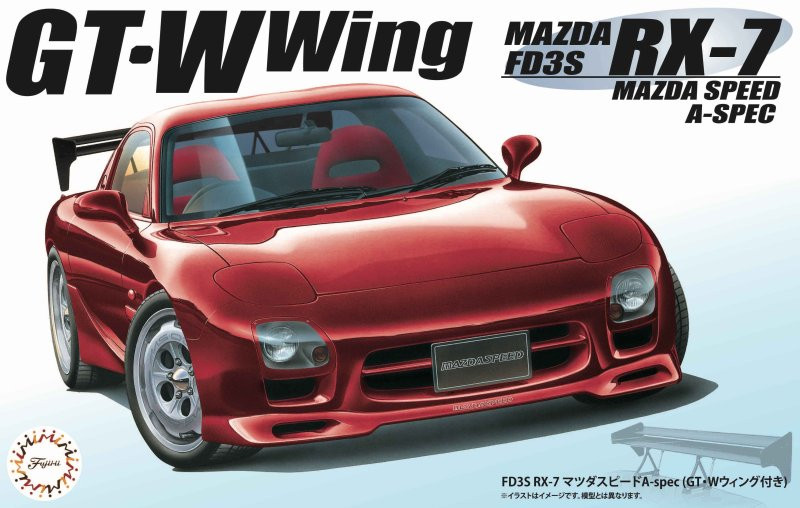 Fujimi #048123 1/24 Mazda RX-7 FD3S A-Spec with GT Wing Model Kit