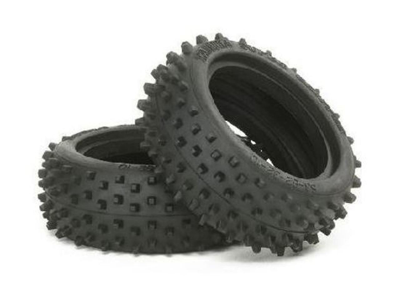 KOME様 Tamiya 53084 RC Rear Square Spike Tire Set - New, For Tamiya RC Cars