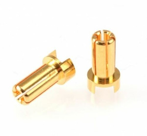 Orca #PU19OMKT513 5mm Gold Bullet Connectors-Male x2