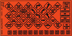 Blair Line #104 HO Highway Signs Blair Line #104 HO Highway Signs