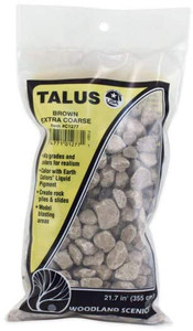 Woodland Scenics #C1277 Xtra Coarse Talus Brown Woodland Scenics #C1277 Xtra Coarse Talus Brown